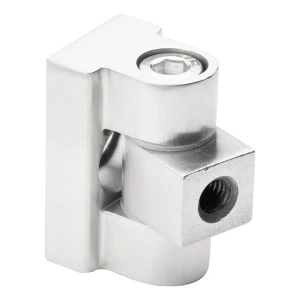 Μεντεσές 180° για στήριγμα γυαλιού 45 x 45 x 26 mm AISI304, σατινέ