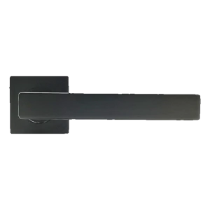 PSG Genova – χερούλι πόρτας μαύρο με τετράγωνη ροζέτα, ανοξείδωτος χάλυβας