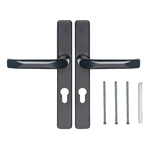 Χερούλι πόρτας ανθρακί με πλακέτα 72 mm – μάσκα ορθογώνια H247 L32