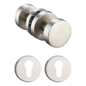 PSG σετ κινητών χεριών πόρτας από ανοξείδωτο ατσάλι με στρογγυλές ασπίδες PZ