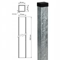 Στύλος περίφραξης 80x80x2 mm, μήκος 2,4 m, γαλβανιζέ 000-489 (4)