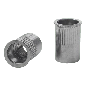 Πριτσίνι παξιμάδι διαμπερές M6 A2 AISI 304 – κωνικό φλάντζα μειωμένο, αυλακωτό