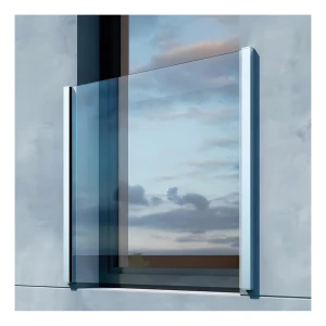 Kozza KB5000 – πλήρες γαλλικό μπαλκόνι αλουμινίου H1100 mm, γυαλί 16–17,52 mm, ματ ανοδίωση