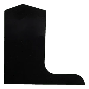 Kozza τερματικό τάπωμα αριστερό για προφίλ γυάλινου κιγκλιδώματος L KE105 – μαύρο 120 mm