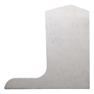 Κεφαλή τερματισμού πλευρική δεξιά Kozza για προφίλ γυάλινης κουπαστής L KE 105 – αλουμίνιο ακατέργαστο