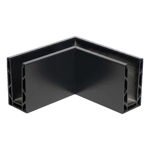 Kozza KE 100 – προφίλ U γωνιακό εσωτερικό 90° για κιγκλιδώματα ολόγυαλα, σκούρο γκρι 000-855 (1)