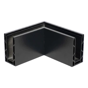 Kozza KE 100 – εξωτερικό γωνιακό προφίλ U 90° για πλήρως γυάλινες κιγκλιδώματα, σκούρο γκρι RAL 7021