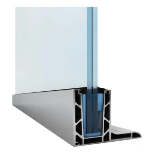 Kozza KE 105 – προφίλ αλουμινίου τύπου L για κιγκλιδώματα από γυαλί 5000 mm