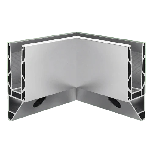 Kozza KE 120 – προφίλ U γωνιακό 90° εσωτερικό για γυάλινες μπαλκονόπορτες, πλευρική στερέωση 000-873 (1)