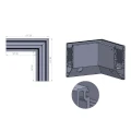 Kozza KE 120 – προφίλ U γωνιακό 90° εσωτερικό για γυάλινες μπαλκονόπορτες, πλευρική στερέωση 000-873 (2)