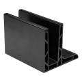Kozza KE 105 – αλουμινένιο προφίλ L για ολόγυαλες κάγκελα 5000 mm μαύρο 000-872 (1)