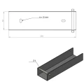 Προφίλ C - Σύνδεσμος για σοβατεπί 250x50 καφέ GPV-700-40 (3)