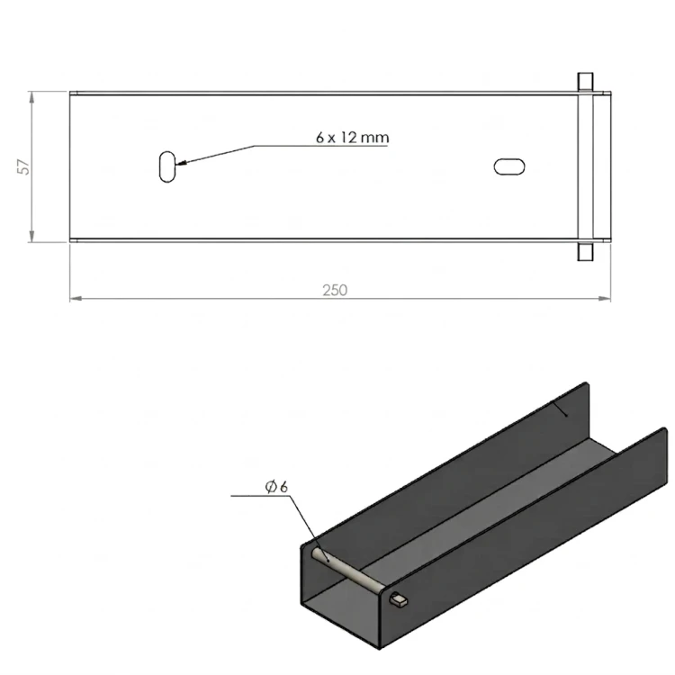 Προφίλ C - Σύνδεσμος για σοβατεπί 250x55 καφέ GPV-700-45 (3)