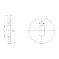 PSG αποστάτης για σημειακές αρθρώσεις φ 50 mm / 5 mm – οπή φασολιού, AISI 304 σατινέ 000-896 (2)