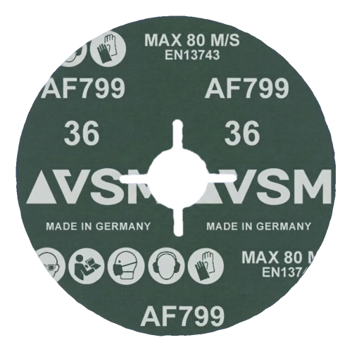 PFERD Actirox AF799 – κεραμικός ινώδης δίσκος 125 mm P36 για χάλυβα και INOX 000-891 (2)