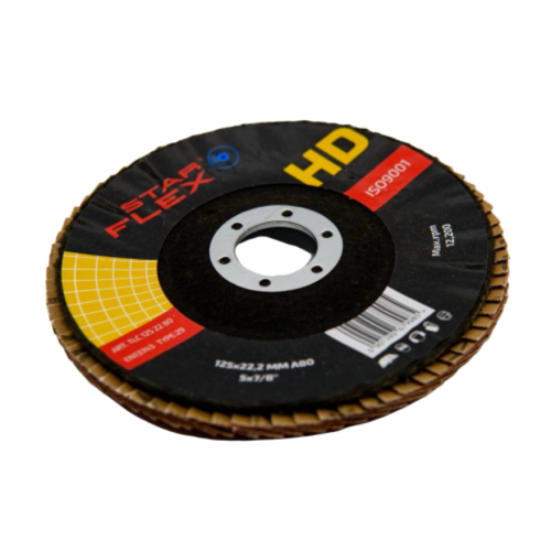 Starflex HD – κεραμικός δίσκος φλάπας T29 125 mm για χάλυβα και INOX, κοκκομετρία 40 000-940 (1)