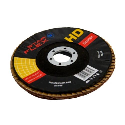 Starflex HD – κεραμικός δίσκος φλάπας T29 125 mm για χάλυβα και INOX, κοκκομετρία 40 000-940 (1)