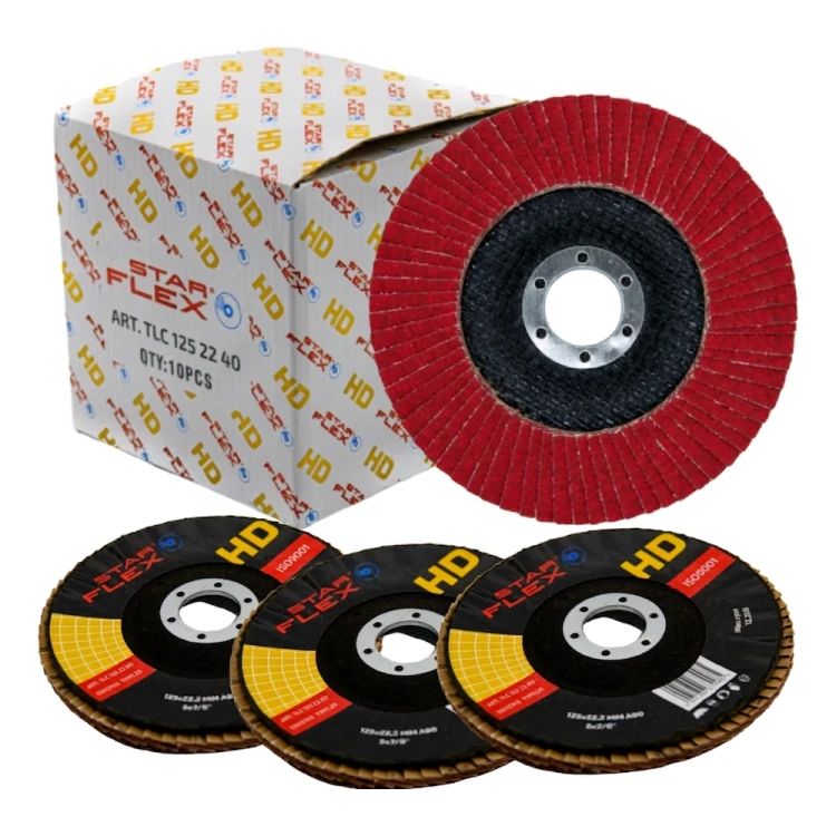 Starflex HD – κεραμικός δίσκος φλάπας T29 125 mm για χάλυβα και INOX, κοκκομετρία 40 000-940 (4)