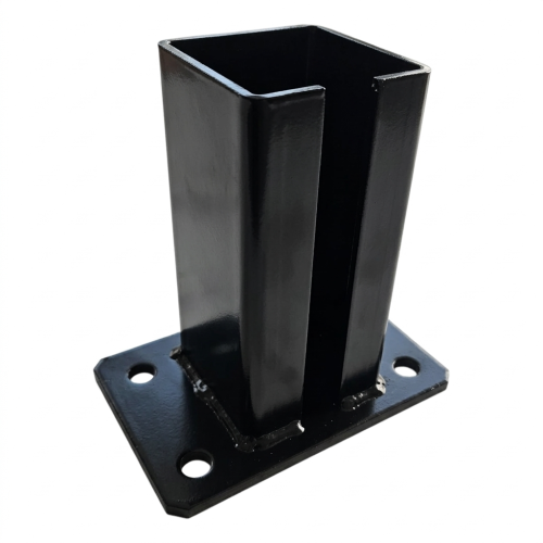 Βάση για στύλο φράχτη 80x80 mm 8 mm μαύρο 000-786 (2)