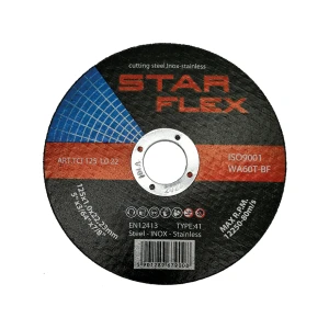 Star Flex – δίσκος κοπής για χάλυβα και INOX 125×1,0 mm WA60T-BF τύπου 41