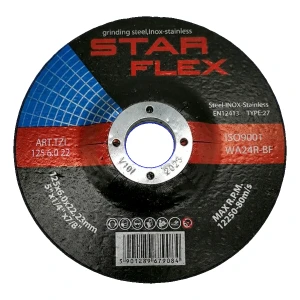 StarFlex δίσκος τροχίσματος (καθαρισμού) T27 125×6,0 mm χάλυβας και INOX
