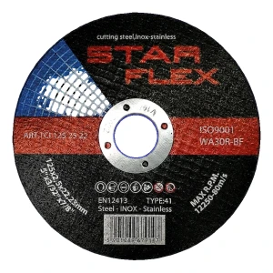 Star Flex – δίσκος κοπής για χάλυβα και INOX 125 × 2,5 mm (τύπος 41)