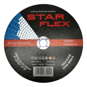 Star Flex δίσκος κοπής για χάλυβα και INOX 230×2,0 mm επίπεδος Type 41