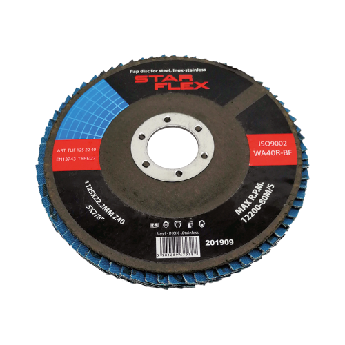 Star Flex – επίπεδος δίσκος φλαπ T27 125 mm ζιρκονίας κοκκομετρία 40 INOX 000-968 (1)