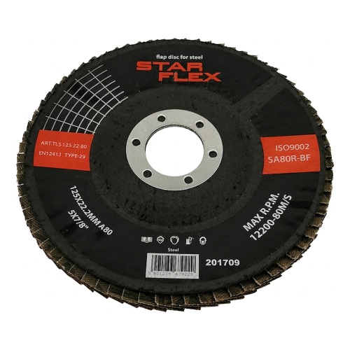 Star Flex δίσκος φλαπ κυρτός T29 125 mm για χάλυβα – κοκκομετρία 80 000-973 (1)