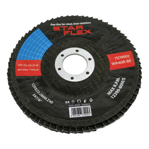Star Flex – δίσκος φύλλων ζιρκονίας T29 125 mm κοκκομετρία 40 για ανοξείδωτο χάλυβα 000-975 (1)