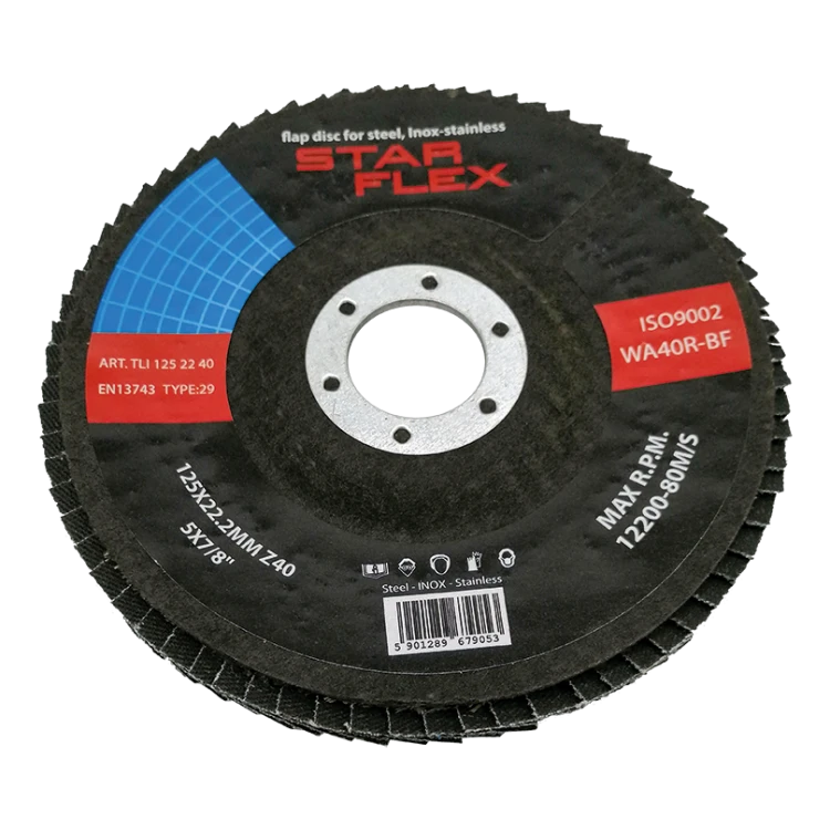 Star Flex – δίσκος φύλλων ζιρκονίας T29 125 mm κοκκομετρία 40 για ανοξείδωτο χάλυβα 000-975 (1)
