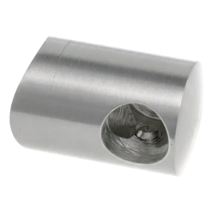 PSG αριστερή ακραία βάση κιγκλιδώματος για ράβδο φ16 mm σε σωλήνα 42,4 mm – ανοξείδωτος χάλυβας σατινέ