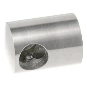 Τελικό δεξιό στήριγμα PSG για ράβδο φ16 mm – στερέωση σε επίπεδη επιφάνεια, AISI 304 σατινέ