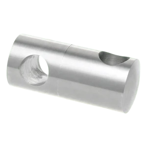 PSG διπλή διερχόμενη λαβή κάγκελου για ράβδο φ12 mm – ανοξείδωτος χάλυβας AISI 304 σατινέ