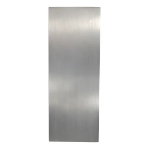 Κάλυμμα τερματισμού πλευρικό αλουμινίου Kozza για προφίλ γυάλινης κουπαστής U – σατινέ 121×45 mm