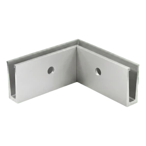 PSG προφίλ U γωνίας εσωτερικό 90° για κιγκλιδώματα ολογυάλινα – πλευρική τοποθέτηση, αργό αλουμίνιο