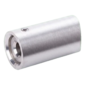 Αξονική στήριξη κιγκλιδώματος φι 42,4 mm σε τοίχο – ανοξείδωτος χάλυβας AISI 304 σατινέ