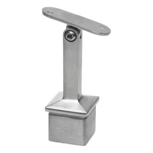 PSG στήριγμα επίπεδου κιγκλιδώματος αρθρωτό κολλητό σε στύλο 40x40 mm AISI 304 σατινέ