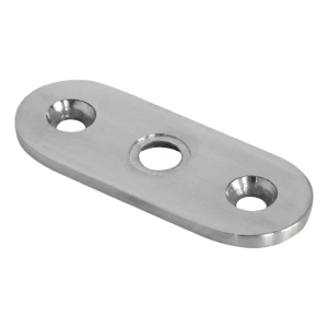 Πλάκα στήριξης κουπαστής επίπεδης 64×24×4 mm – ανοξείδωτος χάλυβας AISI 304 σατινέ