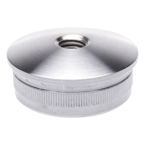 Καπάκι κυρτό εισχωρούμενο για κιγκλίδωμα 48,3 mm με σπείρωμα M8, AISI 304 σατινέ