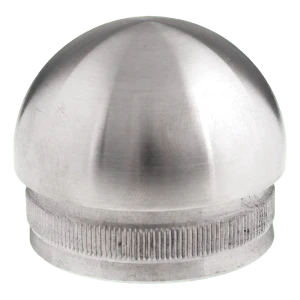 Τάπα ελλειπτική εμβολιζόμενη για σωλήνα 48,3 mm, ανοξείδωτο ατσάλι AISI 304 σατινέ