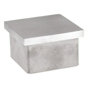 Τάπα εμφυτευόμενη για τετράγωνο προφίλ 40×40×2 mm – ανοξείδωτος χάλυβας AISI 304 σατινέ