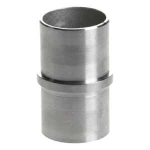 Σύνδεσμος ευθύς με κόλλα για κουπαστή σωλήνα 42,4 mm – ανοξείδωτο χάλυβα AISI 304 σατινέ