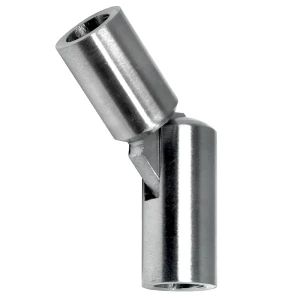 Postal – άρθρωτος κοιλοκάμαρος γωνιακός συνδετήρας κουπαστής 90°–180° για ράβδο fi 12 mm, AISI 304 σατινέ