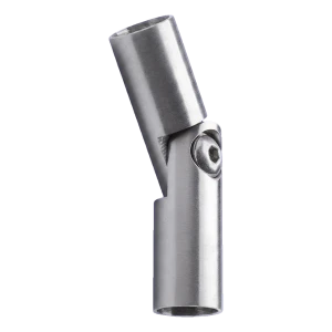 Αρθρωτός συνδεσμός κάγκελου 90°–180° για ράβδο φ12 mm – ανοξείδωτος χάλυβας AISI 304 σατινέ