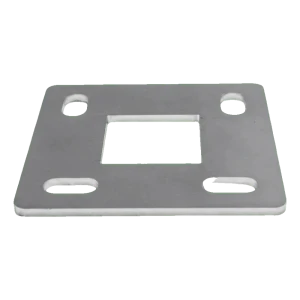 Βάση στύλου κιγκλιδώματος για συγκόλληση 80×80 mm – ανοξείδωτος χάλυβας AISI 304, σύστημα 40×40