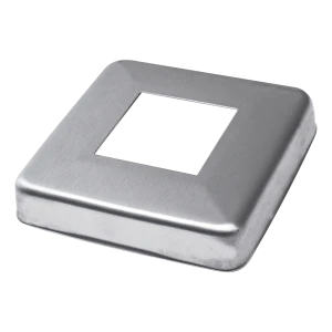 Κάλυμμα τετράγωνο χαλυβδίνο για προφίλ κιγκλιδώματος 40x40 mm – 85x85 mm σατινέ