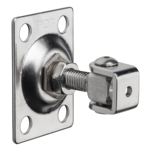 PSG ρυθμιζόμενος μεντεσές πύλης M12 με πλακίδιο 75×55 mm – ανοξείδωτος χάλυβας AISI 304