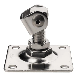 PSG ρυθμιζόμενος μεντεσές πόρτας M20 με πλάκα 100×100 mm – ανοξείδωτος χάλυβας AISI 304