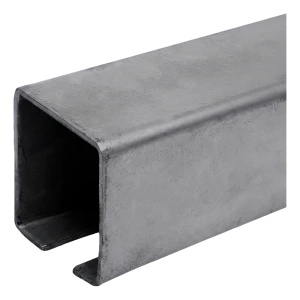 PSG οδηγός ράγα σιδηροδοκός χάλυβα για συρόμενες πύλες 80×80 mm – 7000 mm